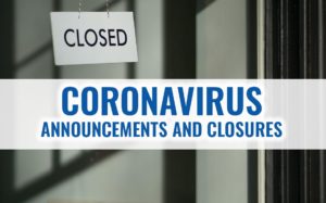 Coronavirus announcements graphic