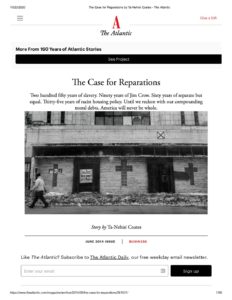 The atlantic the case for reparations image